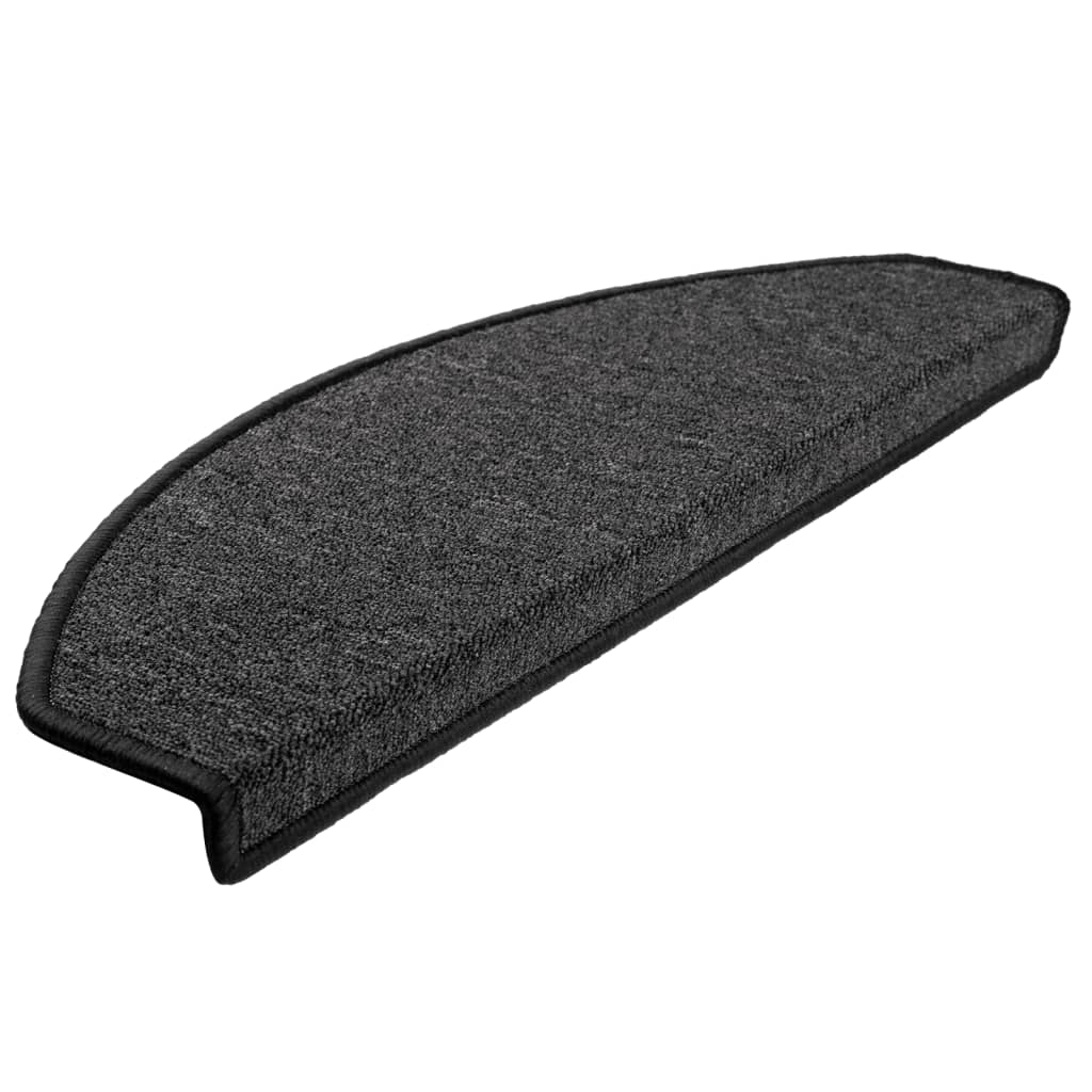 Mattes d'escalier Vidaxl 10 pcs 65x24x4 cm anthracite -colored