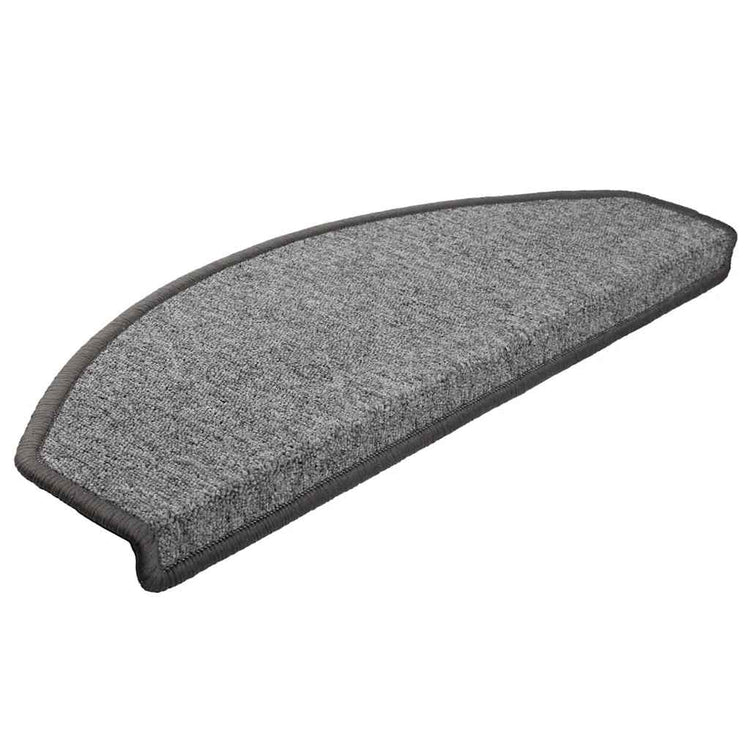 Vidaxl Mats d'escalier 10 st 65x24x4 cm gris foncé