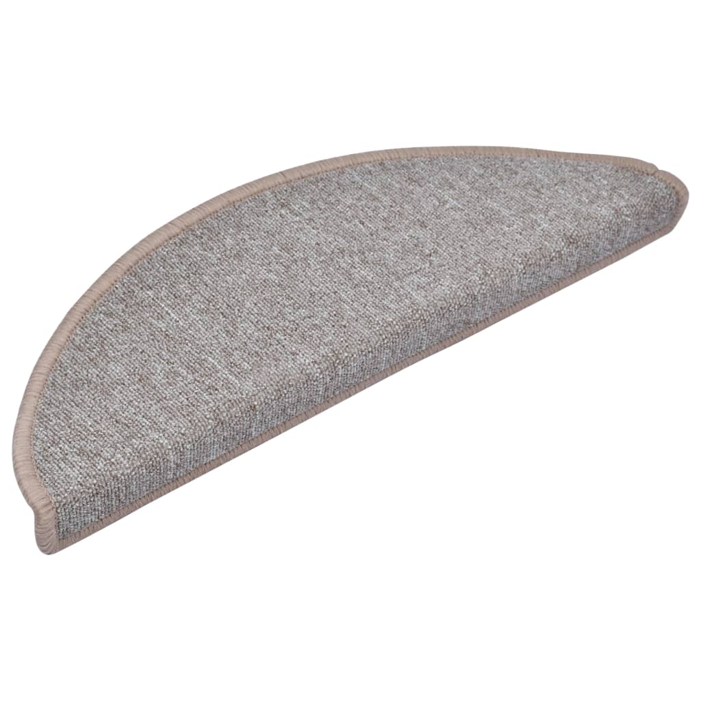 Tapis d'escalier vidaxl 10 st 65x24x4 cm brun clair