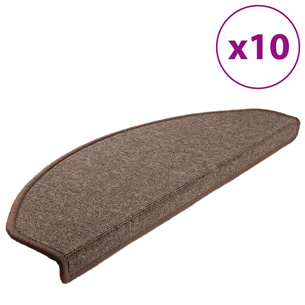 Mattes d'escalier vidaxl 10 pcs 65x24x4 cm Brown