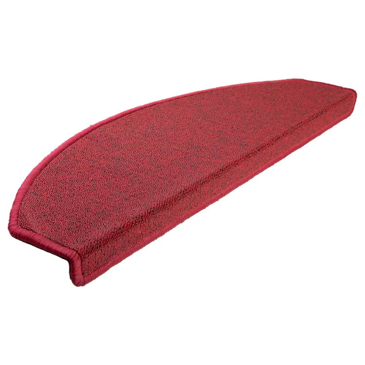 Vidaxl Mats d'escalier 10 ST 65X24X4 CM Bordeaux Red