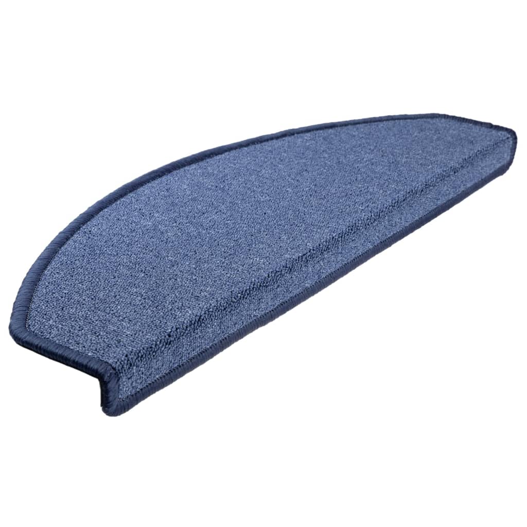 Vidaxl Mat à escalier 10 st 65x24x4 cm bleu
