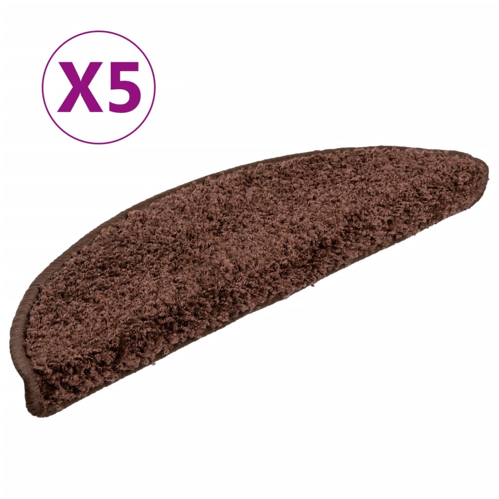 Mattes d'escalier Vidaxl 5 ST 56X17X3 CM BRUN