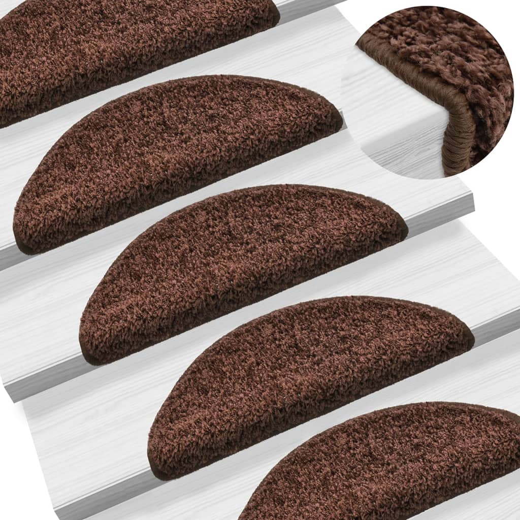 Mattes d'escalier Vidaxl 5 ST 56X17X3 CM BRUN