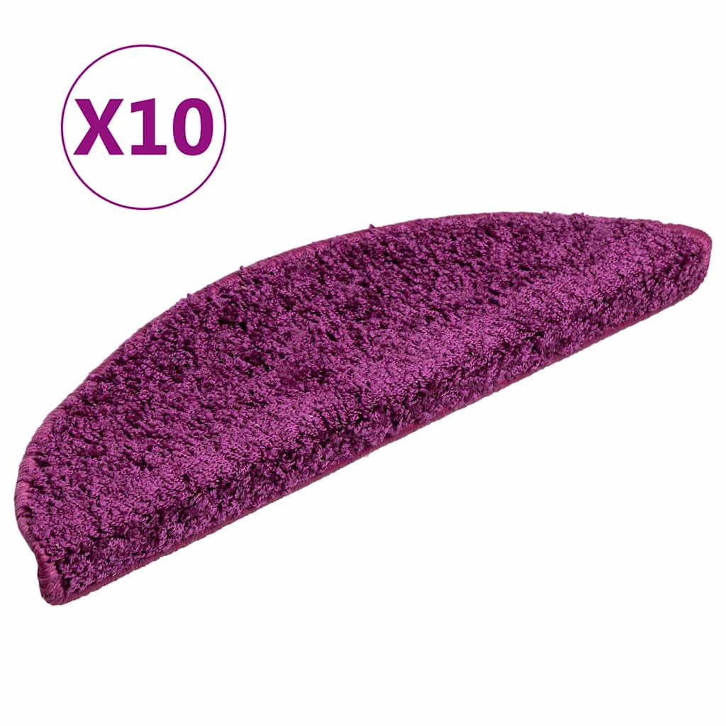 Vidaxl Mats d'escalier 10 ST 56X17X3 CM Violet