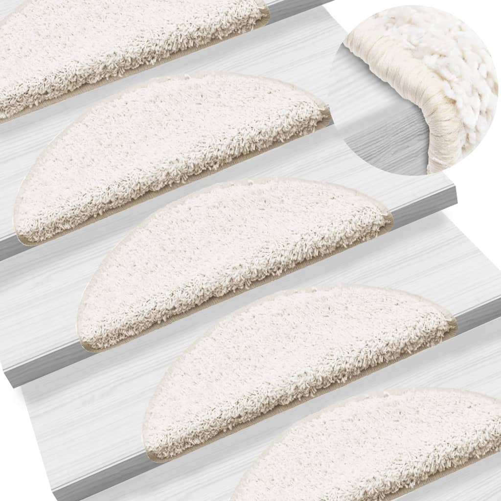 Vidaxl Mat à escalier 10 ST 56X17X3 cm blanc