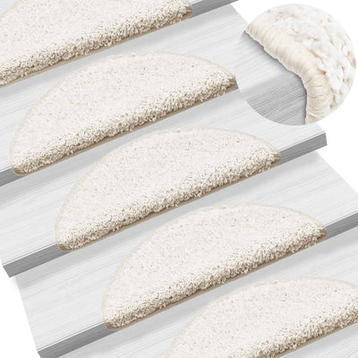 Vidaxl Mat à escalier 10 ST 56X17X3 cm blanc
