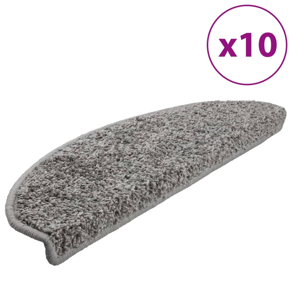 Mattes d'escalier Vidaxl 10 st 65x21x4 cm Gray