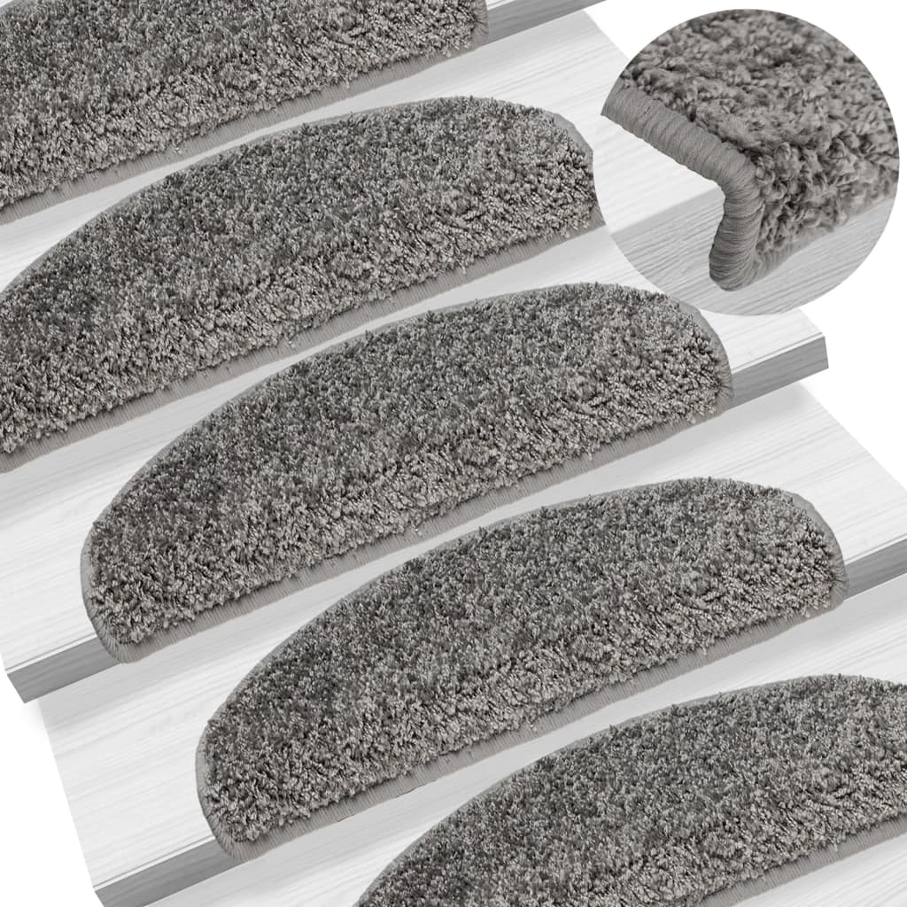 Mattes d'escalier Vidaxl 10 st 65x21x4 cm Gray