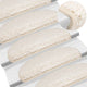 Vidaxl Mats d'escalier 10 st 65x21x4 cm blancs