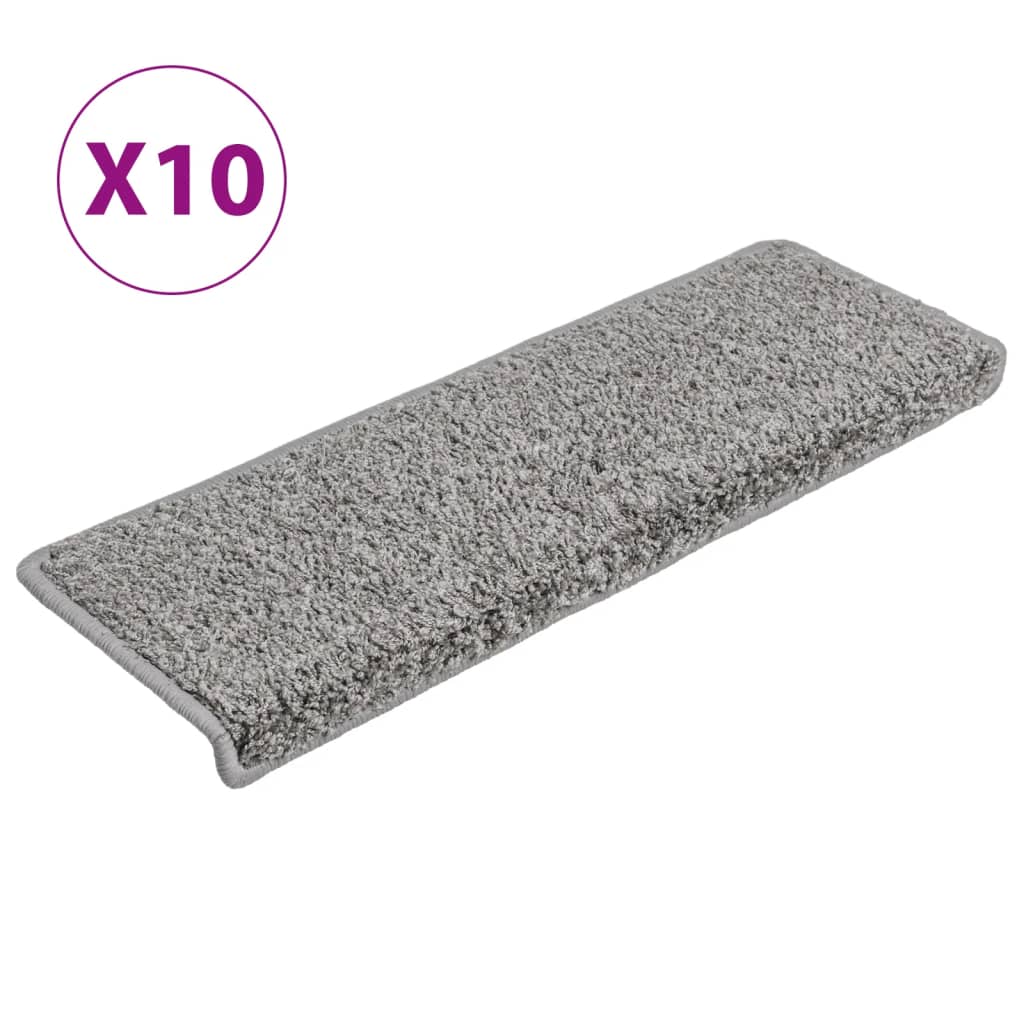 Mattes d'escalier Vidaxl 10 st 65x21x4 cm Gray