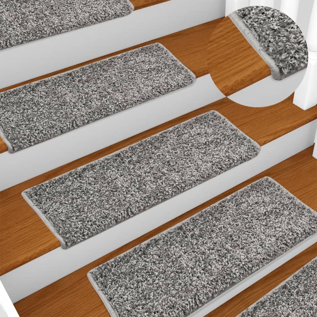 Mattes d'escalier Vidaxl 10 st 65x21x4 cm Gray