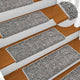 Mattes d'escalier Vidaxl 10 st 65x21x4 cm Gray