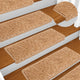 Vidaxl Mats d'escalier 10 st 65x21x4 cm beige