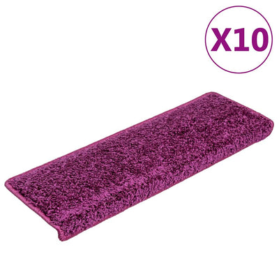 Vidaxl Mats d'escalier 10 ST 65X21X4 CM VIOLET