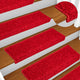Vidaxl Mat à escalier 10 st 65x21x4 cm rouge