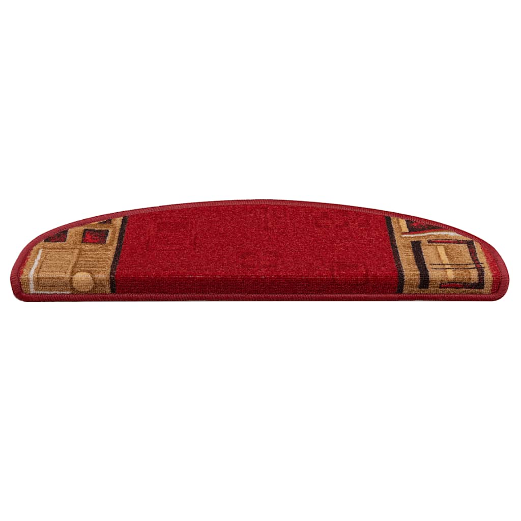 Vidaxl Stair Mats auto-adhésif 5 ST 65X21X4 CM ROUGE