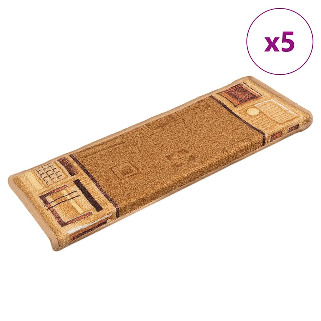 Vidaxl Staircases auto-adhésif 5 ST 65X21X4 CM BEIGE