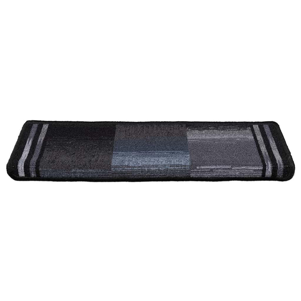 Vidaxl Mat à escalier auto-adhésif 5 ST 65X21X4 cm noir et gris