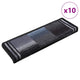 Vidaxl Mat à escalier auto-adhésif 10 ST 65x21x4 cm noir et gris