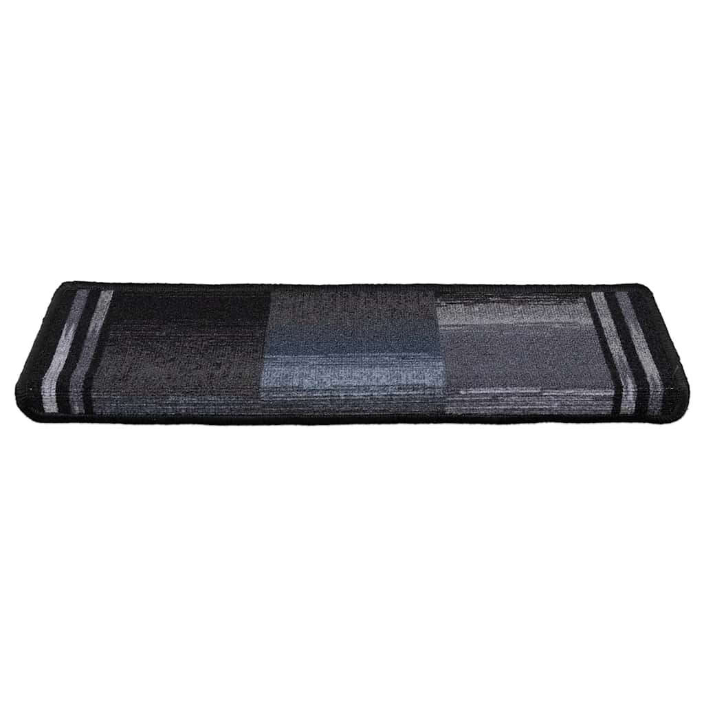 Vidaxl Mat à escalier auto-adhésif 10 ST 65x21x4 cm noir et gris