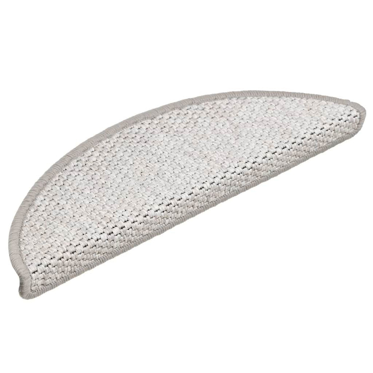 Vidaxl Stair tapis auto-adhésifs 15 st sisal look 56x17x3 cm Couleur de platine