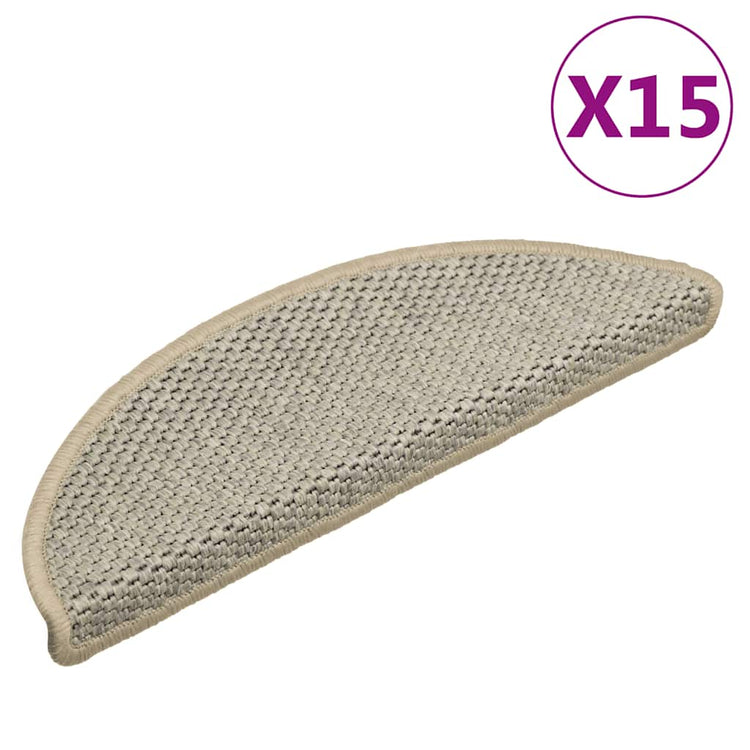 Vidaxl Stair tapis auto-adhésif 15 st sisal look 56x17x3 cm vert clair