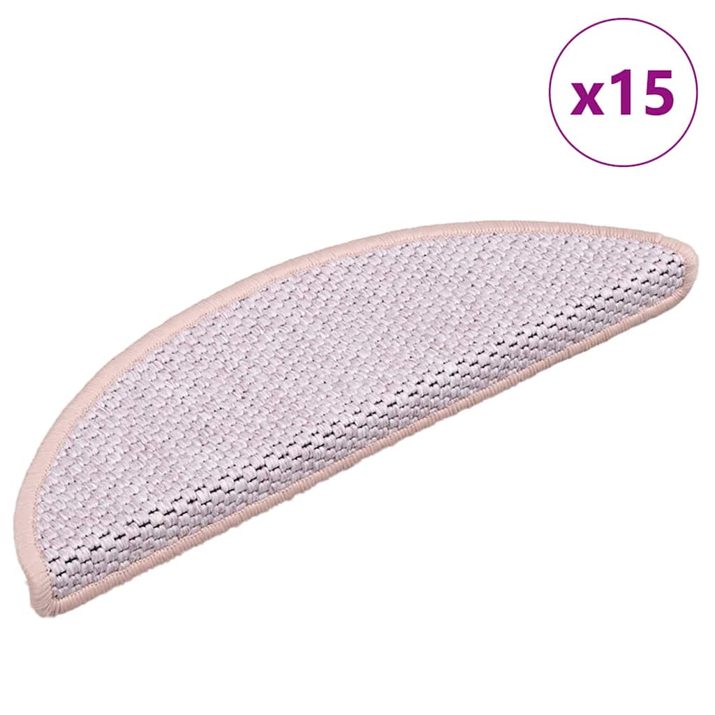 Vidaxl Stair Mats auto-adhésif 15 st sisal look 56x17x3 cm rouge