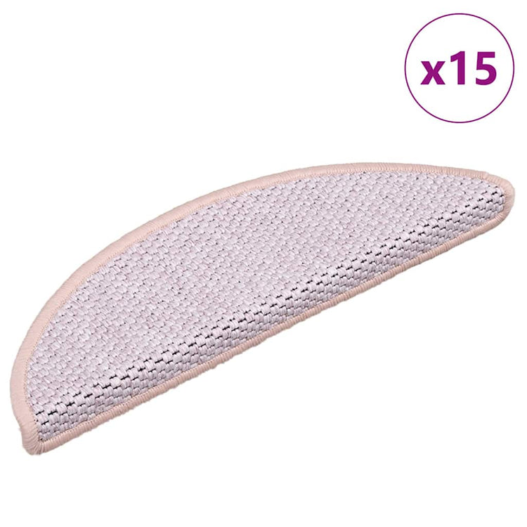 Vidaxl Stair Mats auto-adhésif 15 st sisal look 56x17x3 cm rouge