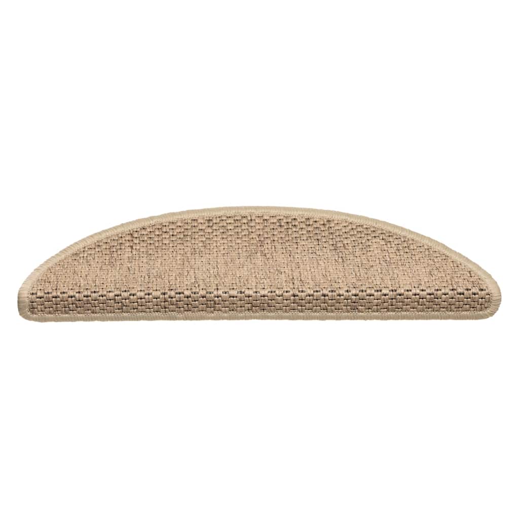 Vidaxl Stair tapis auto-adhésif 15 st sisal look 56x17x3 cm couleur sable