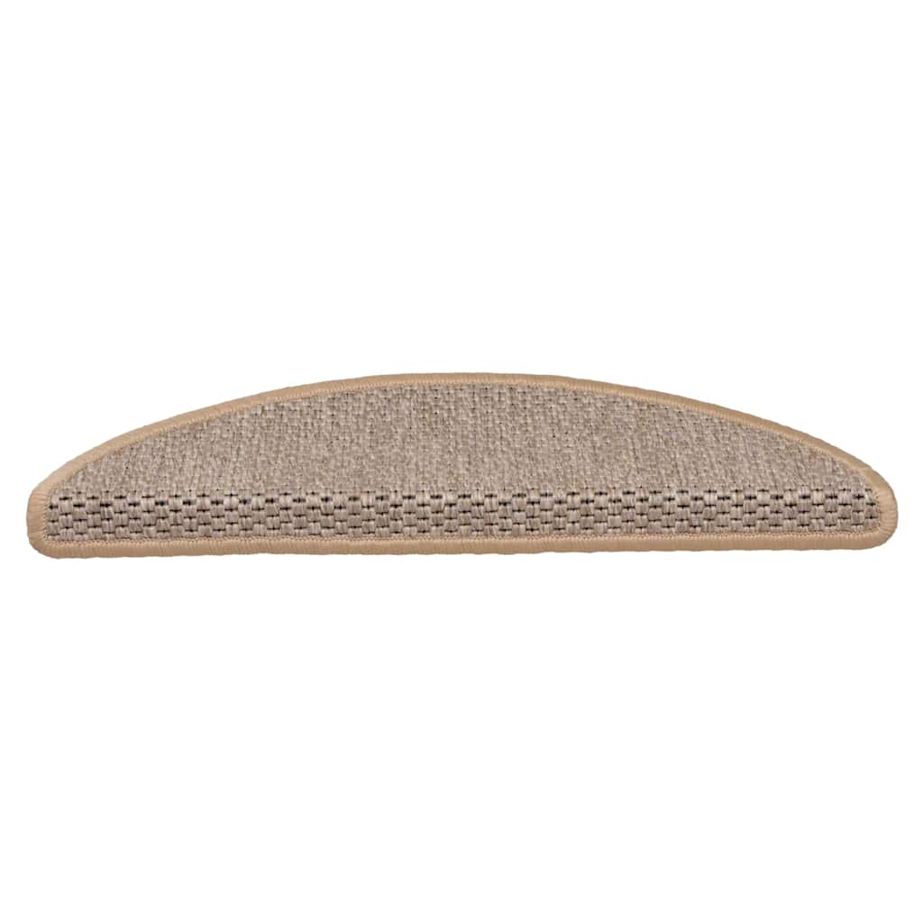 Vidaxl Stair tapis auto-adhésif 15 st sisal look 56x17x3 cm beige clair