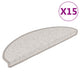 Vidaxl Stair tapis auto-adhésifs 15 st sisal look 65x21x4 cm Couleur de platine