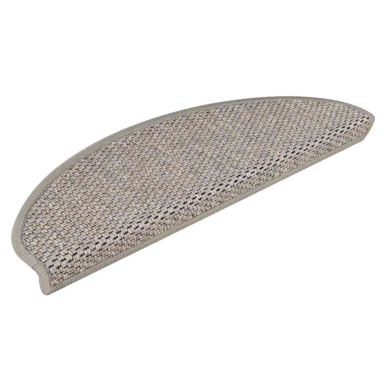 Vidaxl Stair Mats auto-adhésif 15 st sisal look 65x21x4cm en argent coloré