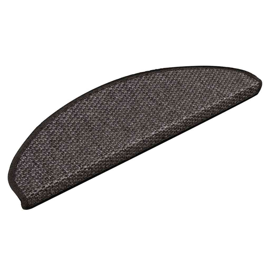 VidaXL tapis d'escalier auto-adhésifs 15 pcs aspect sisal 65x21x4cm couleur anthracite