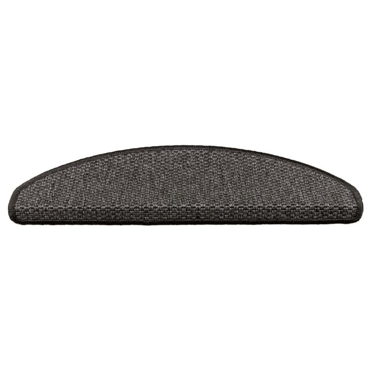 VidaXL tapis d'escalier auto-adhésifs 15 pcs aspect sisal 65x21x4cm couleur anthracite