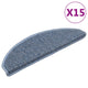 Vidaxl Stair tapis auto-adhésifs 15 st sisal look 65x21x4 cm bleu