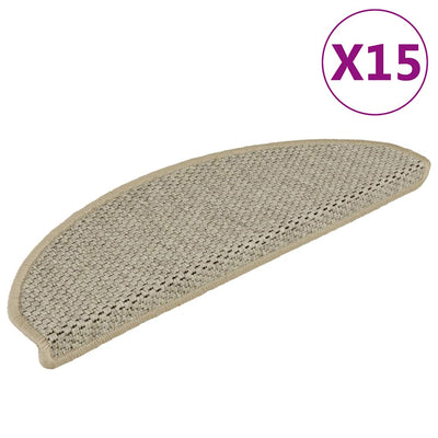 Vidaxl Stair Mats auto-adhésif 15 st sisal look 65x21x4 cm vert clair