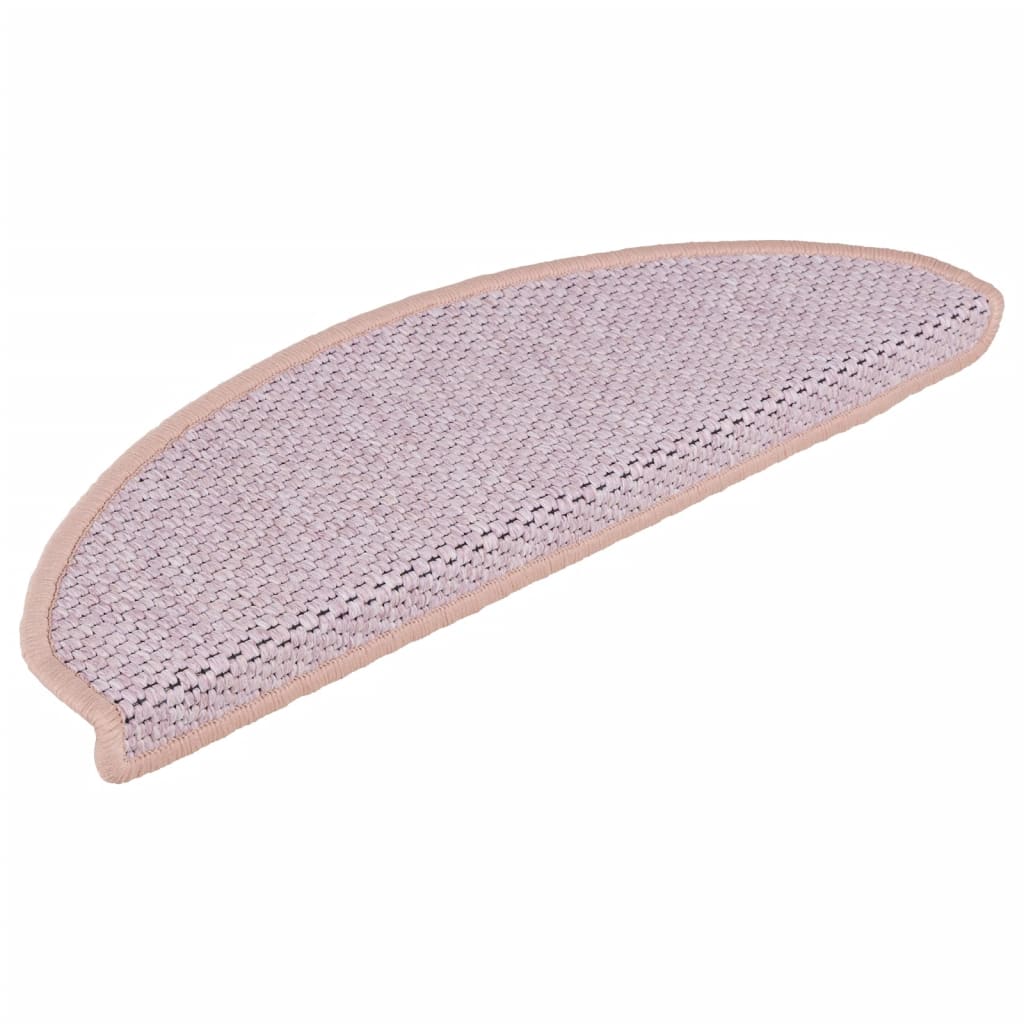 Vidaxl Mat à escalier auto-adhésif 15 st sisal look 65x21x4 cm rouge