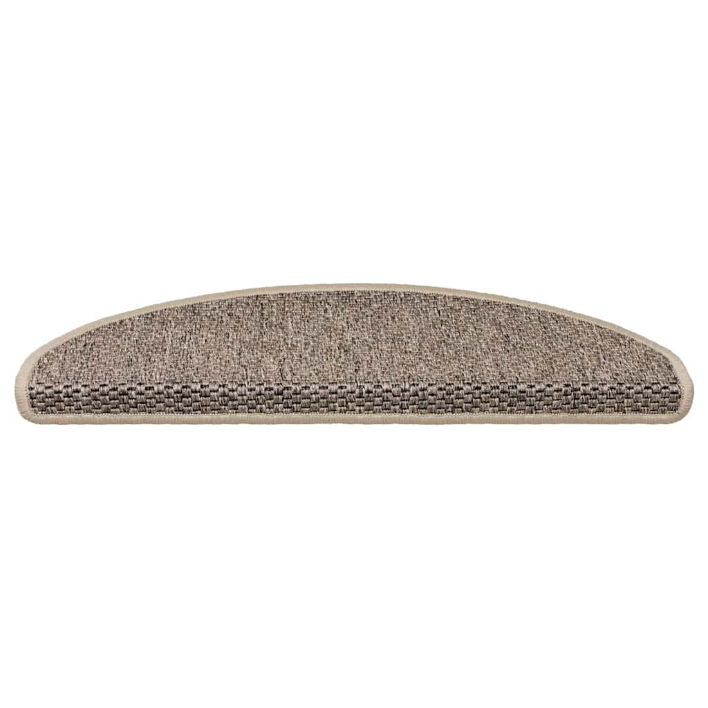 Vidaxl Stair tapis auto-adhésif 15 st sisal look 65x21x4 cm beige sombre