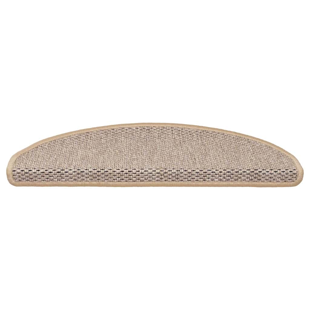 Vidaxl Stair tapis auto-adhésifs 15 st sisal look 65x21x4 cm beige clair
