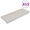 VidaXL tapis d'escalier auto-adhésifs 15 pcs aspect sisal 65x21x4 cm couleur platine