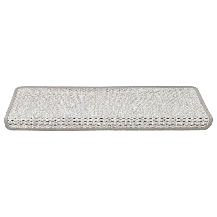 VidaXL tapis d'escalier auto-adhésifs 15 pcs aspect sisal 65x21x4 cm couleur platine