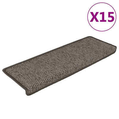 Vidaxl Staicases auto-adhésif 15e sisal look 65x21x4cm gris et beige