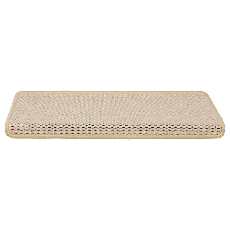 VidaXL tapis d'escalier auto-adhésif 15 pcs aspect sisal 65x21x4 cm berbère