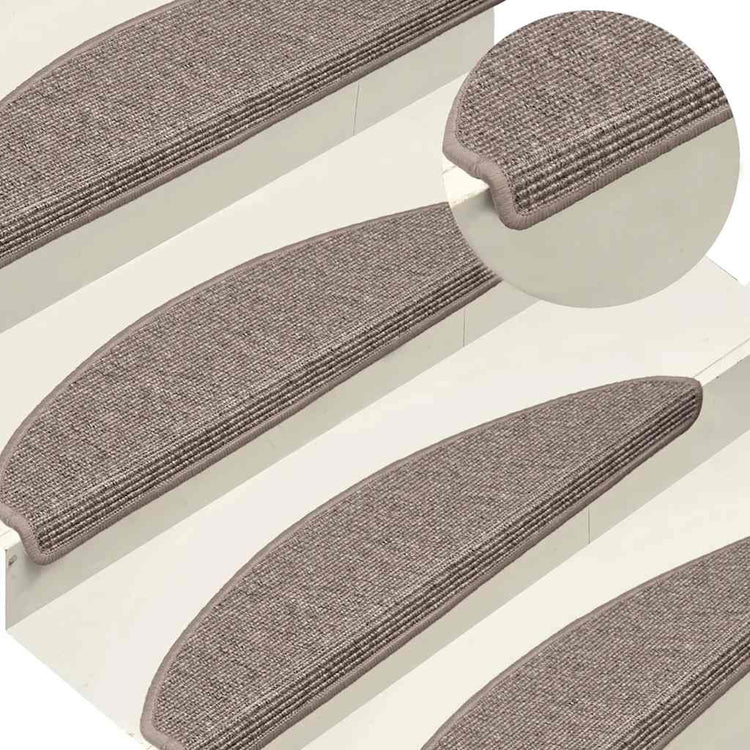 Vidaxl Stair Mats auto-adhésif 15 ST 65X21X4 CM BEIGE DARK