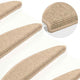 Vidaxl Stair tapis auto-adhésif 15 st sisal look 65x21x4 cm beige