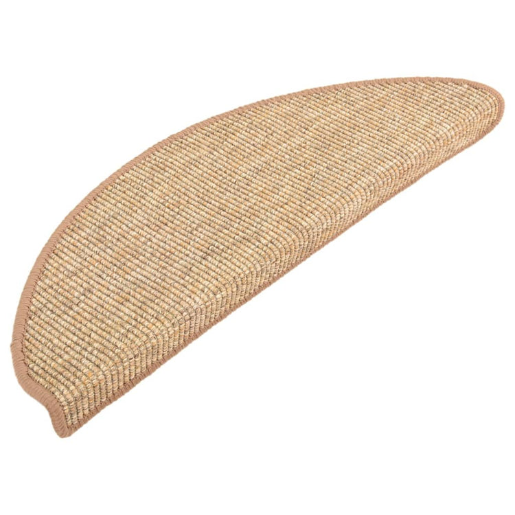 Mattes d'escalier vidaxl auto-adhésifs 15 st 65x21x4 cm brun clair