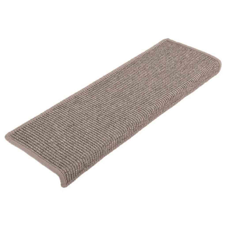 Vidaxx tapis d'escalier 15 pcs 65x21x4 cm bord rectangulaire beige foncé