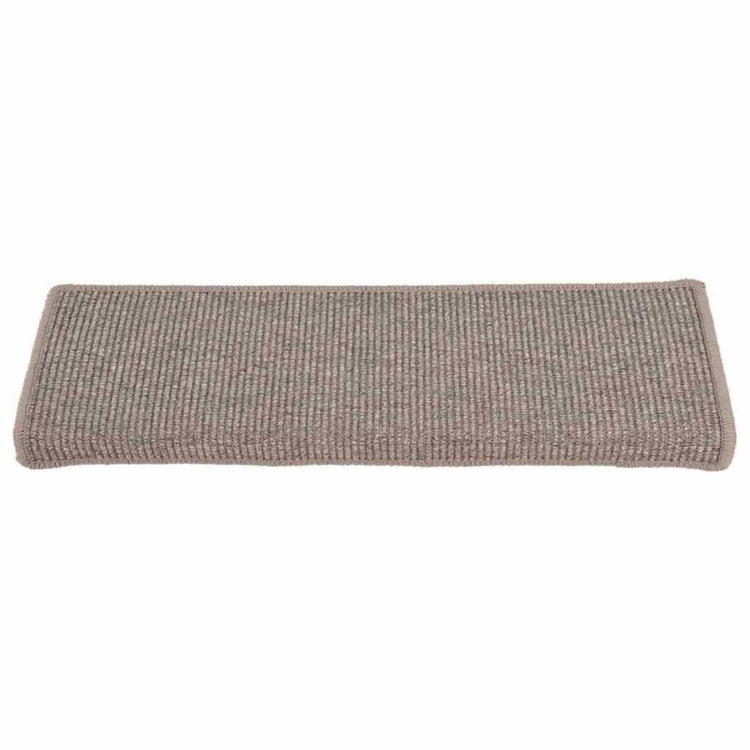 Vidaxx tapis d'escalier 15 pcs 65x21x4 cm bord rectangulaire beige foncé