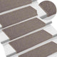 Vidaxx tapis d'escalier 15 pcs 65x21x4 cm bord rectangulaire beige foncé